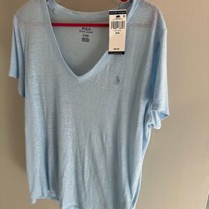 Polo Ralph Lauren light blue tshirt, women’s size medium